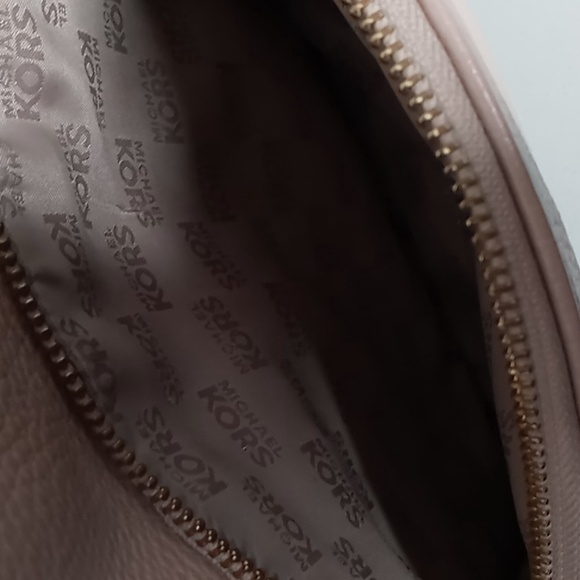 Michael Kors Pebble Leather Backpack - Blush Beige- Medium - Picture 4 of 14